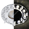 Светильник встраиваемый MR16 LD1661 GU5.3 Ecola Glass Стекл Круг стразы с подсвSK16RNEFB*10/50