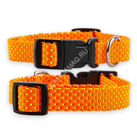 Ошейник (Аркон) Dog&Vogue NEO нейлон шир. 20 мм, 33-50 см оранжевый