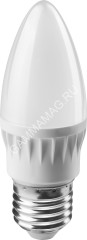 Лампа светодиодная 6W Е27 свеча 2,7К теплый матовая C37 ОНЛАЙТ 71630 *10/100