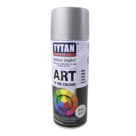 Эмаль-аэрозоль металлик 520/400 мл TYTAN Professional (RAL9006) *1/12