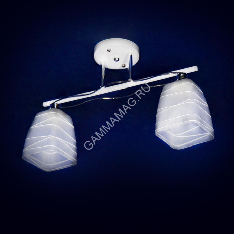 Люстра N2260/2 WT+CH Е27 2*40Вт (h=300; d=480) VERNER LIGHTING *1
