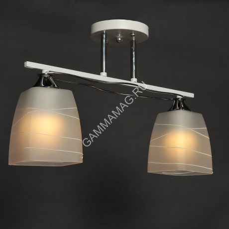 Люстра N2260/2 WT+CH Е27 2*40Вт (h=300; d=480) VERNER LIGHTING *1