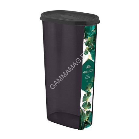 Банка для продуктов пластм. "NEO LUXE" 2,4л 95x190x95мм Дымчатый кварц SE301010079 *1/18