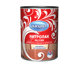 Лак НЦ-218Б для мебели глянцевый 1,7 кг Расцвет *1/6/210