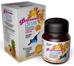 Фармавит Актив 60таб. 0,03кг витаминно-минеральный комплекс для кошек и котят