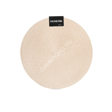 Салфетка сервировочная "мат" полипроп. круглая d38см "Beige" бежев. арт.DM9893 "Domenik" *4/24