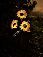 Светильник садовый на солнч. батарее "EG" Сад 24LED Подсолнух *1/25