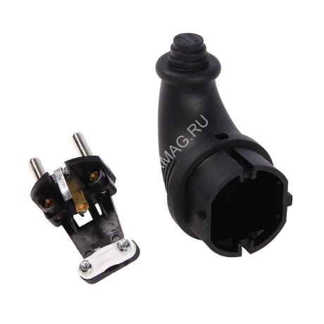Вилка угловая КАУЧУК Smartbuy 2P+PE 16А 230В IP44 (SBE-16-P09-R) *1/200
