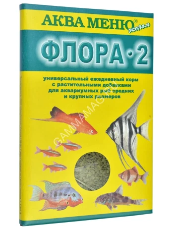 Аква Меню 0,030кг Флора-2 корм  ежедневный с растительными добавками