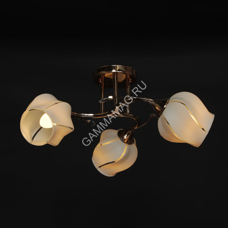 Люстра А2367/3 FG Е27 3*40Вт ( h=280; d=470) S=12м2 VERNER LIGHTING *1